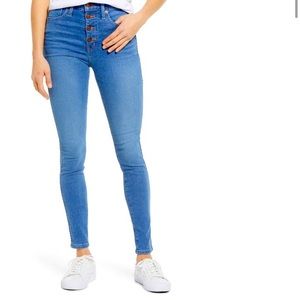 Madewell button front high waist skinny jeans (Dewitt wash)